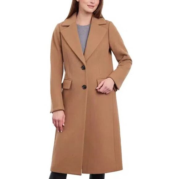 NWT Michael Kors Sz XXL Dark Camel Single Breasted Classic Winter Trench Coat - Picture 1 of 5